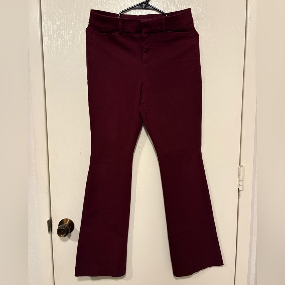 Old Navy Burgundy Pixie Flare Pants